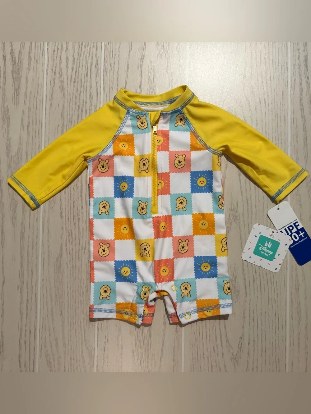 Disney Baby Boys Winnie the Pooh Rash Guard Swimsuit 0-3M NWT